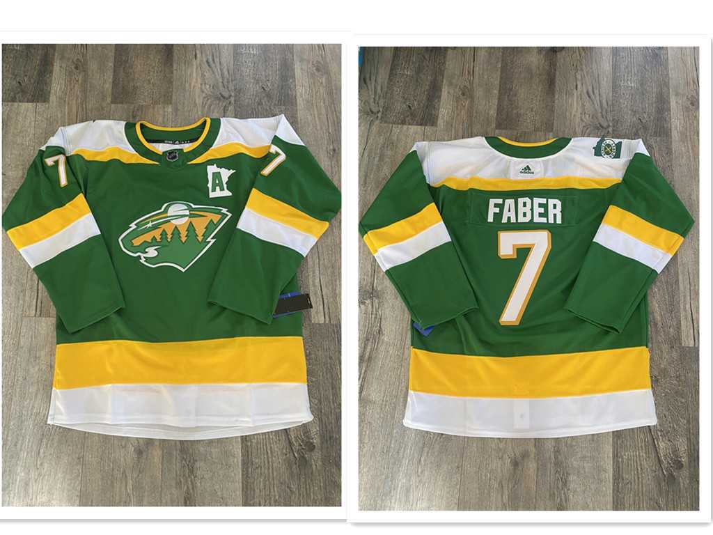 Men%27s Minnesota Wild #7 Brock Faber Green 2023-24 Stitched Jersey->chicago blackhawks->NHL Jersey